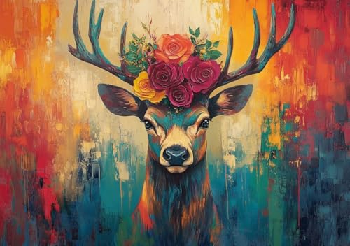 Puzzle 50 Teile Erwachsene Klassische Puzzle Farbiger Hirsch Perfekt Um Die ProblemlöSungsfäHigkeiten Zu Verbessern, FöRdert Konzentration und Geduld, Erwachsene und Kinder Ab 14 Jahren 15x10 cm N-2 Puzzle 50 Teile Erwachsene Klassische Puzzle Farbiger Hirsch Perfekt Um Die ProblemlöSungsfäHigkeiten Zu Verbessern, FöRdert Konzentration und Geduld, Erwachsene und Kinder Ab 14 Jahren 15x10 cm N-2 von Cohnpjng