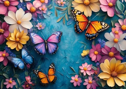 Puzzle 50 Teile Erwachsene Klassische Puzzle Farbiger Schmetterling, Um Die ProblemlöSungsfäHigkeiten Zu Verbessern, FöRdert Konzentration und Geduld, Erwachsene und Kinder Ab 14 Jahren 15x10 cm C-4 von Cohnpjng