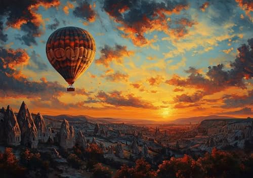 Puzzle 50 Teile Erwachsene Klassische Puzzle Heißluftballon Perfekt Um Die ProblemlöSungsfäHigkeiten Zu Verbessern, FöRdert Konzentration und Geduld, Erwachsene und Kinder Ab 14 Jahren 15x10 cm Q-4 von Cohnpjng
