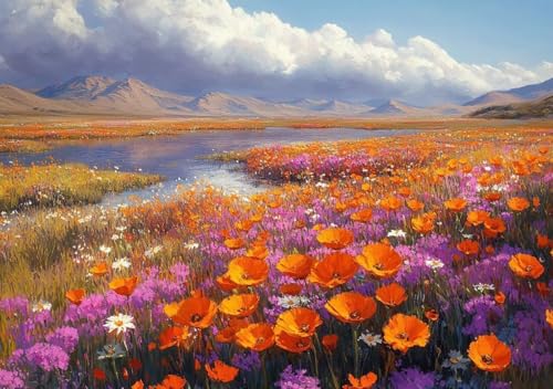 Puzzle 50 Teile Erwachsene Klassische Puzzle Landschaftsblumen Perfekt Um Die ProblemlöSungsfäHigkeiten Zu Verbessern, FöRdert Konzentration und Geduld, Erwachsene und Kinder Ab 14 Jahren 15x10 cm Q-0 von Cohnpjng