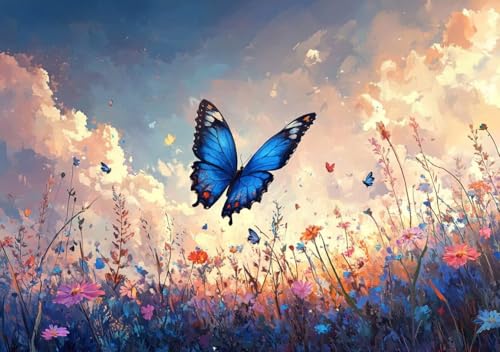 Puzzle 50 Teile Erwachsene Klassische Puzzle Schmetterling Perfekt Um Die ProblemlöSungsfäHigkeiten Zu Verbessern, FöRdert Konzentration und Geduld, für Erwachsene und Kinder Ab 14 Jahren 15x10 cm H-8 von Cohnpjng