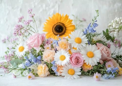 Puzzle 50 Teile Erwachsene Klassische Puzzle Stillleben mit Blumen, Um Die ProblemlöSungsfäHigkeiten Zu Verbessern, FöRdert Konzentration und Geduld, Erwachsene und Kinder Ab 14 Jahren 15x10 cm X-3 von Cohnpjng