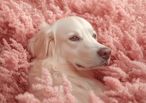 Puzzle 50 Teile Erwachsene Klassische Puzzle Weißer Hund Perfekt Um Die ProblemlöSungsfäHigkeiten Zu Verbessern, FöRdert Konzentration und Geduld, für Erwachsene und Kinder Ab 14 Jahren 15x10 cm I-8 von Cohnpjng