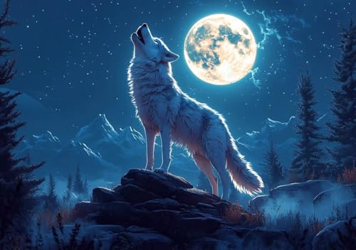 Puzzle 50 Teile Erwachsene Klassische Puzzle Wolfsmond Perfekt Um Die ProblemlöSungsfäHigkeiten Zu Verbessern, FöRdert Konzentration und Geduld, für Erwachsene und Kinder Ab 14 Jahren 15x10 cm X-4 von Cohnpjng