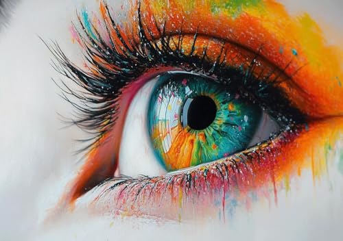 Puzzle 50 Teile Farbige Augen, Puzzle Erwachsene XXL 15x10 cm EIN Herausforderndes RäTsel ImpossiblePuzzle, Puzzlespiele für Die Ganze Familie, Compact Box Mit Poster Geschenke für Frauen/MäNner M-6 Puzzle 50 Teile Farbige Augen, Puzzle Erwachsene XXL 15x10 cm EIN Herausforderndes RäTsel ImpossiblePuzzle, Puzzlespiele für Die Ganze Familie, Compact Box Mit Poster Geschenke für Frauen/MäNner M-6 von Cohnpjng