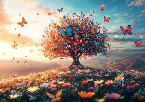 Puzzle 50 Teile Wunderschöne Landschaft, Puzzle Erwachsene 15x10cm EIN Herausforderndes RäTsel ImpossiblePuzzle, Puzzlespiele für Die Ganze Familie, Compact Box Mit Poster Geschenke für Frauen C-3 von Cohnpjng