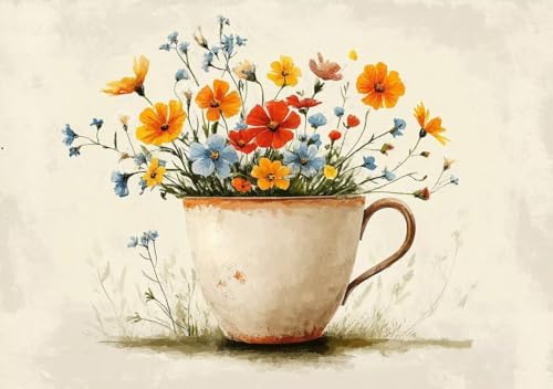 Puzzle 500 Teile Erwachsene Klassische Puzzle Blume Perfekt Um Die ProblemlöSungsfäHigkeiten Zu Verbessern, FöRdert Konzentration und Geduld, für Erwachsene und Kinder Ab 14 Jahren 52x38 cm U-2 von Cohnpjng