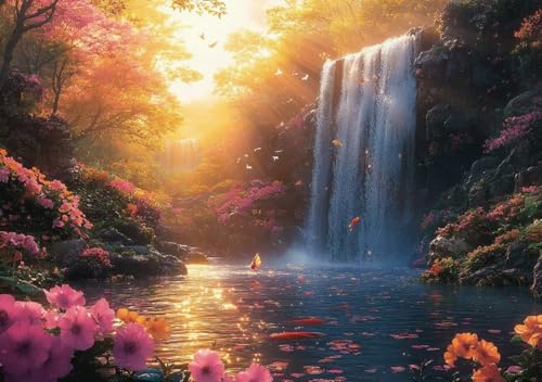 Puzzle 500 Teile Erwachsene Klassische Puzzle Malerischer Wasserfall, Um Die ProblemlöSungsfäHigkeiten Zu Verbessern, FöRdert Konzentration und Geduld, Erwachsene und Kinder Ab 14 Jahren 52x38 cm S-1 von Cohnpjng
