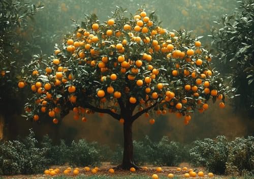 Puzzle 500 Teile Erwachsene Klassische Puzzle Orangenbaum Perfekt Um Die ProblemlöSungsfäHigkeiten Zu Verbessern, FöRdert Konzentration und Geduld, für Erwachsene und Kinder Ab 14 Jahren 52x38 cm O-2 von Cohnpjng
