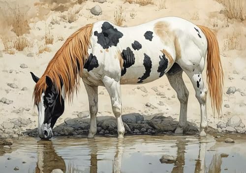 Puzzle 500 Teile Erwachsene Klassische Puzzle Pferd Perfekt Um Die ProblemlöSungsfäHigkeiten Zu Verbessern, FöRdert Konzentration und Geduld, für Erwachsene und Kinder Ab 14 Jahren 52x38 cm T-2 von Cohnpjng