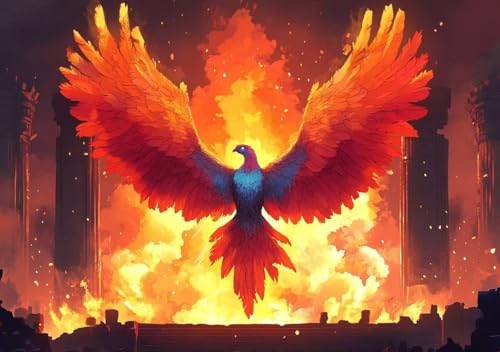 Puzzle 500 Teile Erwachsene Klassische Puzzle Phönix Perfekt Um Die ProblemlöSungsfäHigkeiten Zu Verbessern, FöRdert Konzentration und Geduld, für Erwachsene und Kinder Ab 14 Jahren 52x38 cm J-8 von Cohnpjng