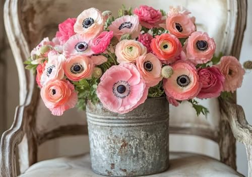 Puzzle 500 Teile Erwachsene Klassische Puzzle Rosa Blüten Perfekt Um Die ProblemlöSungsfäHigkeiten Zu Verbessern, FöRdert Konzentration und Geduld, für Erwachsene und Kinder Ab 14 Jahren 52x38 cm R-1 von Cohnpjng