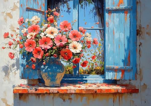Puzzle 500 Teile Erwachsene Klassische Puzzle Stillleben mit Blumen, Um Die ProblemlöSungsfäHigkeiten Zu Verbessern, FöRdert Konzentration und Geduld, Erwachsene und Kinder Ab 14 Jahren 52x38 cm W-1 von Cohnpjng