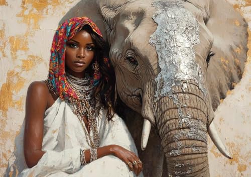 Puzzle 500 Teile Frau und Elefant, Puzzle Erwachsene XXL 52x38cm EIN Herausforderndes RäTsel ImpossiblePuzzle, Puzzlespiele für Die Ganze Familie, Compact Box Mit Poster Geschenke für Frauen G-4 Puzzle 500 Teile Frau und Elefant, Puzzle Erwachsene XXL 52x38cm EIN Herausforderndes RäTsel ImpossiblePuzzle, Puzzlespiele für Die Ganze Familie, Compact Box Mit Poster Geschenke für Frauen G-4 von Cohnpjng