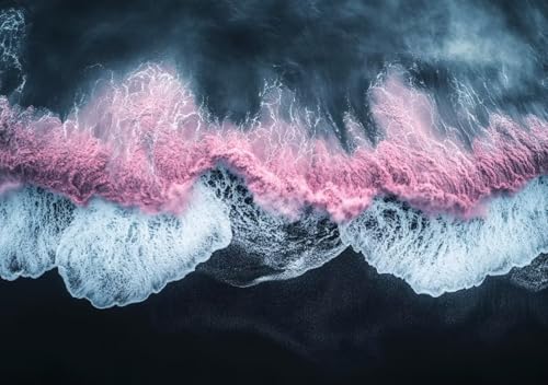 Puzzle 500 Teile Rosa Meer, Puzzle Erwachsene XXL 52x38 cm EIN Herausforderndes RäTsel ImpossiblePuzzle, DIY Puzzlespiele für Die Ganze Familie, Compact Box Mit Poster Geschenke für Frauen/MäNner P-8 von Cohnpjng