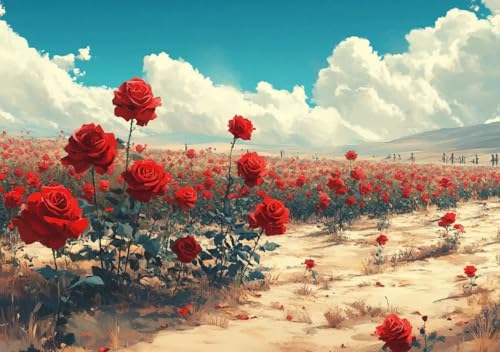 Puzzle 80 Teile 5D DIY Erwachsene Klassische Puzzle Rose Perfekt Um Die ProblemlöSungsfäHigkeiten Zu Verbessern, FöRdert Konzentration und Geduld, für Erwachsene und Kinder Ab 14 Jahren 15x10 cm D-1 von Cohnpjng