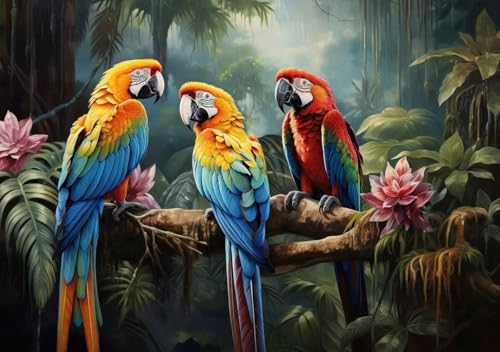 Puzzle 80 Teile Erwachsene Klassische Puzzle Bunter Papagei Perfekt Um Die ProblemlöSungsfäHigkeiten Zu Verbessern, FöRdert Konzentration und Geduld, Erwachsene und Kinder Ab 14 Jahren 15x10 cm A-5 von Cohnpjng