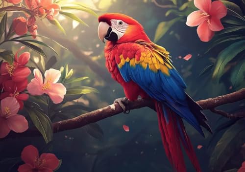 Puzzle 80 Teile Erwachsene Klassische Puzzle Bunter Papagei Perfekt Um Die ProblemlöSungsfäHigkeiten Zu Verbessern, FöRdert Konzentration und Geduld, Erwachsene und Kinder Ab 14 Jahren 15x10 cm Y-0 von Cohnpjng