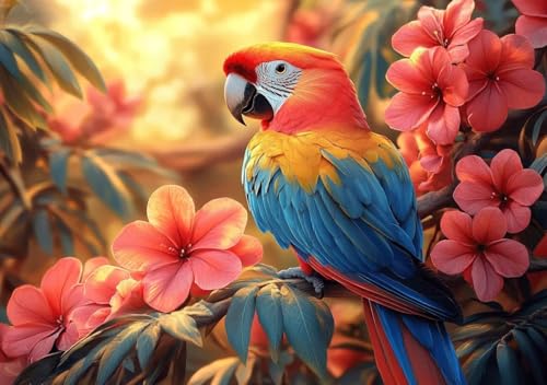 Puzzle 80 Teile Erwachsene Klassische Puzzle Bunter Papagei Perfekt Um Die ProblemlöSungsfäHigkeiten Zu Verbessern, FöRdert Konzentration und Geduld, Erwachsene und Kinder Ab 14 Jahren 15x10 cm Y-8 von Cohnpjng