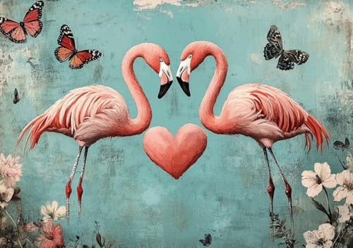 Puzzle 80 Teile Erwachsene Klassische Puzzle Flamingo Perfekt Um Die ProblemlöSungsfäHigkeiten Zu Verbessern, FöRdert Konzentration und Geduld, für Erwachsene und Kinder Ab 14 Jahren 15x10 cm V-7 von Cohnpjng
