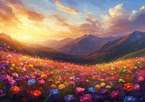 Puzzle 80 Teile Erwachsene Klassische Puzzle Landschaftsblumen Perfekt Um Die ProblemlöSungsfäHigkeiten Zu Verbessern, FöRdert Konzentration und Geduld, Erwachsene und Kinder Ab 14 Jahren 15x10 cm I-2 von Cohnpjng