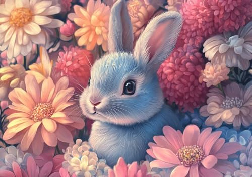 Puzzle 80 Teile Erwachsene Klassische Puzzle Osterhase Perfekt Um Die ProblemlöSungsfäHigkeiten Zu Verbessern, FöRdert Konzentration und Geduld, für Erwachsene und Kinder Ab 14 Jahren 15x10 cm V-5 von Cohnpjng