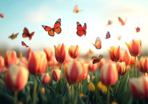 Puzzle 80 Teile Erwachsene Klassische Puzzle Schmetterling und Blume, Um Die ProblemlöSungsfäHigkeiten Zu Verbessern, FöRdert Konzentration und Geduld, Erwachsene und Kinder Ab 14 Jahren 15x10 cm B-8 von Cohnpjng