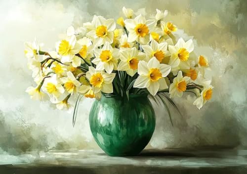 Puzzle 80 Teile Erwachsene Klassische Puzzle Stillleben mit Blumen, Um Die ProblemlöSungsfäHigkeiten Zu Verbessern, FöRdert Konzentration und Geduld, Erwachsene und Kinder Ab 14 Jahren 15x10 cm D-1 von Cohnpjng
