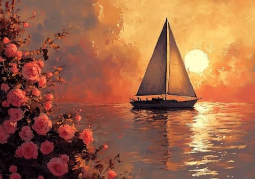 Puzzle 80 Teile Malerischer Sonnenuntergang, Puzzle Erwachsene 15x10cm EIN Herausforderndes RäTsel ImpossiblePuzzle, Puzzlespiele für Die Ganze Familie Compact Box Mit Poster Geschenke für Frauen H-5 von Cohnpjng