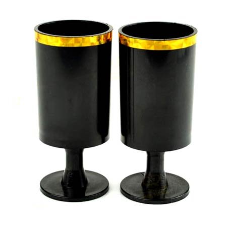 Coin&Money Magic Magic Cups Zaubertrick Schwarz 2 leere Tassen, 6 x 20 Cent Münzen Kind, Little Kid von Coin&Money Magic