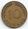 BRD (BR.Deutschland) Jägernr: 378 1949 G sehr schön Eisen, Messing plattiert 1949 10 Pfennig Eichenzweig Bank Deutsch (Münzen für Sammler) von Coins of Germany