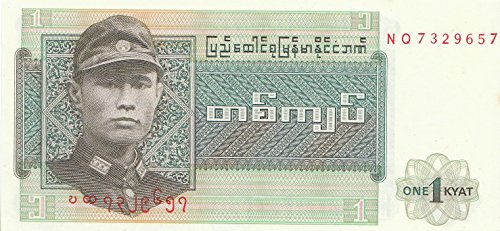 Birma Pick-Nr: 56 1972 bankfrisch (I) 1 Kyat General Aung San (Banknoten für Sammler) von Coins of Germany
