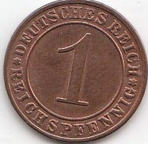 Coins of Germany Deutsches Reich Jägernr: 313 1929 D sehr schön Bronze 1929 1 Reichspfennig Ährengarbe (Münzen für Sammler) von Coins of Germany