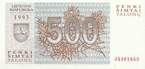 Coins of Germany Litauen Pick-Nr: 46 bankfrisch (I) 1993 500 Talonu Wölfe (Banknoten für Sammler) von Coins of Germany