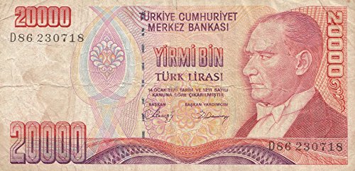 Coins of Germany Türkei Pick-Nr: 201b gebraucht (III) 1970 (1988) 20.000 Lira (Banknoten für Sammler) von Coins of Germany