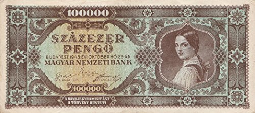 Coins of Germany Ungarn Pick-Nr: 120a gebraucht (III) 1945 100.000 Pengö (Banknoten für Sammler) von Coins of Germany