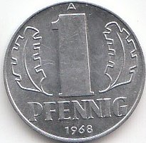 DDR Jägernr: 1508 1960 A sehr schön Aluminium 1960 1 Pfennig Staatswappen (Münzen für Sammler) von Coins of Germany