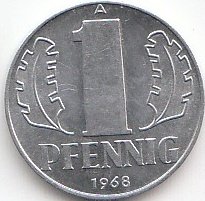 Coins of Germany DDR Jägernr: 1508 1961 A sehr schön Aluminium 1961 1 Pfennig Staatswappen (Münzen für Sammler) von Coins of Germany