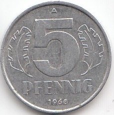 DDR Jägernr: 1509 1988 A sehr schön Aluminium 1988 5 Pfennig Staatswappen (Münzen für Sammler) von Coins of Germany