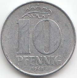 DDR Jägernr: 1510 1970 A sehr schön Aluminium 1970 10 Pfennig Staatswappen (Münzen für Sammler) von Coins of Germany