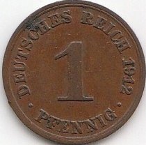 Deutsches Reich Jägernr: 10 1907 G sehr schön Bronze 1907 1 Pfennig Großer Reichsadler (Münzen für Sammler) von Coins of Germany