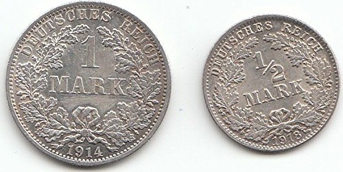 Deutsches Reich Kollektion Silbergeld 1. Weltkrieg sehr schön Silber Großer Reichsadler im Eich (Münzen für Sammler) von Coins of Germany