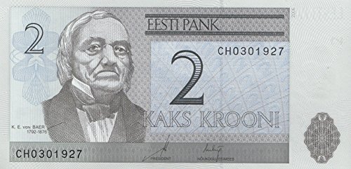 Estland Pick-Nr: 85a bankfrisch (I) 2006 2 Krooni von Baer (Banknoten für Sammler) von Coins of Germany