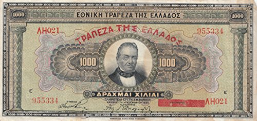 Griechenland Pick-Nr: 100b gebraucht (III) 1926 1000 Drachmen (Banknoten für Sammler) von Coins of Germany