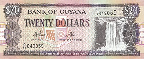 Coins of Germany Guyana Pick-Nr: 30e, bankfrisch (I) 1996 20 Dollars (Banknoten für Sammler) von Coins of Germany