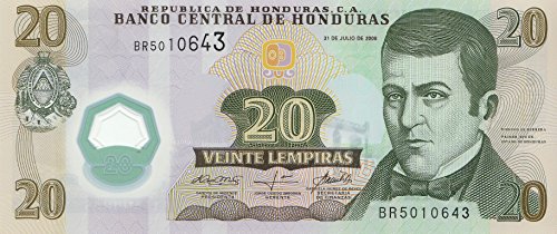 Honduras Pick-Nr: 95 bankfrisch (I) 2008 20 Lempiras Polymer (Banknoten für Sammler) von Coins of Germany