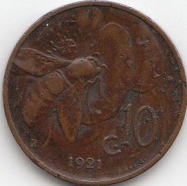 Italien KM-Nr. : 60 1923 sehr schön Bronze 1923 10 Centesimi Vittorio Emanuele III. (Münzen für Sammler) von Coins of Germany