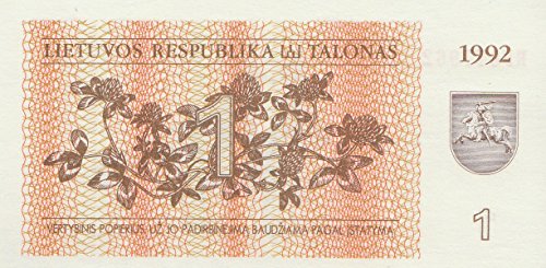 Litauen Pick-Nr: 39 bankfrisch (I) 1992 1 Talonas Kiebitze (Banknoten für Sammler) von Coins of Germany