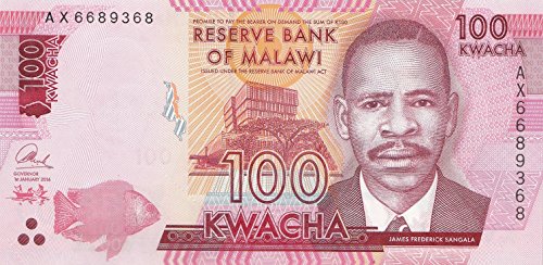 Malawi Pick-Nr: 65b bankfrisch (I) 2016 100 Kwacha (Banknoten für Sammler) von Coins of Germany