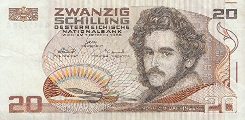 Österreich Pick-Nr: 148 bankfrisch (I) 1986 20 Schilling Moritz Daffinger (Banknoten für Sammler) von Coins of Germany